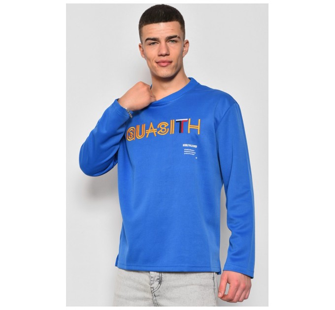 Свитшот мужской синего цвета с надписью 174691L