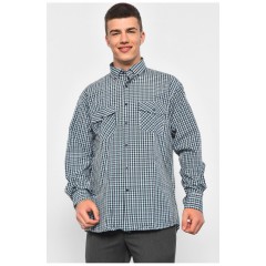 Рубашка мужская серого цвета в клетку 174861L