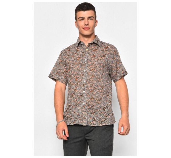 Рубашка мужская серого цвета 174937L