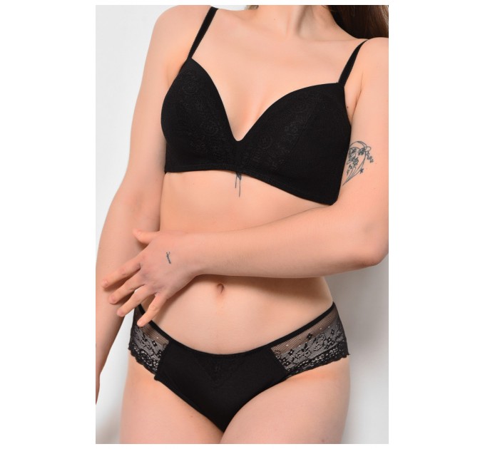 Комплект жіночий чорного кольору чашка С 175426L