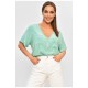 Блуза жіноча з коротким рукавом  м'ятного кольору 176212L