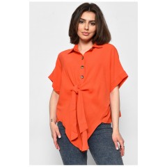 Блуза жіноча з коротким рукавом  помаранчевого кольору 176222L