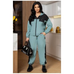 Спортивний костюм жіночий зеленого кольору 176243L