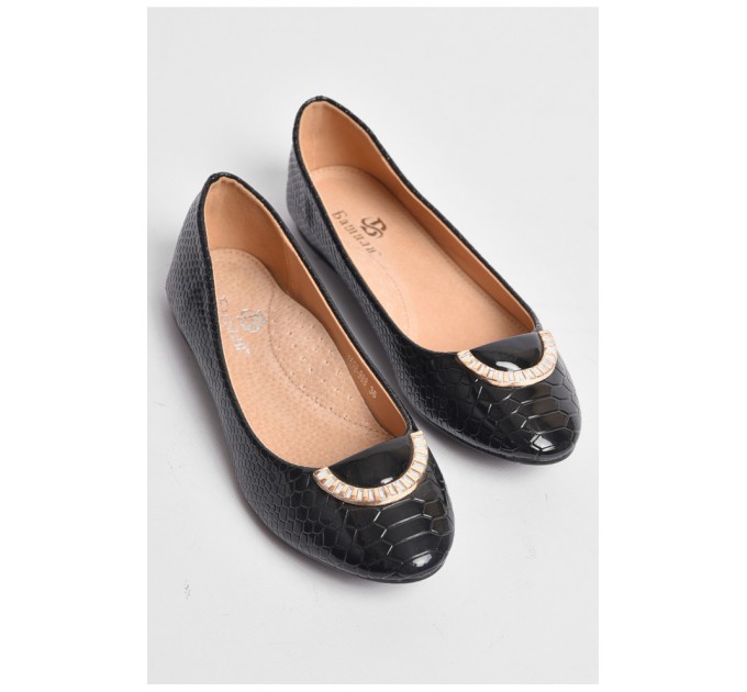 Балетки дитячі для дівчинки чорного кольору 176406L