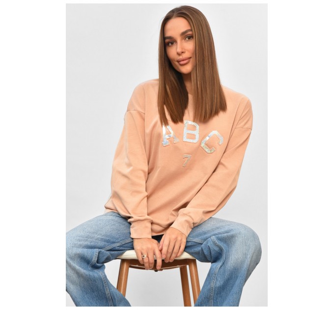 Світшот жіночий напівбатальний бежевого кольору 177396L