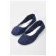 Балетки жіночі темно-синього кольору текстиль 177594L