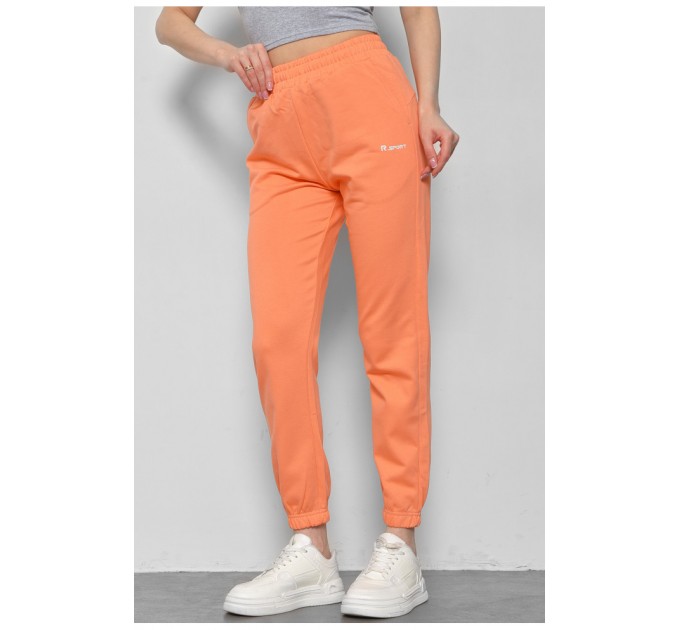 Спортивні штани жіночі коралового кольору 178354L