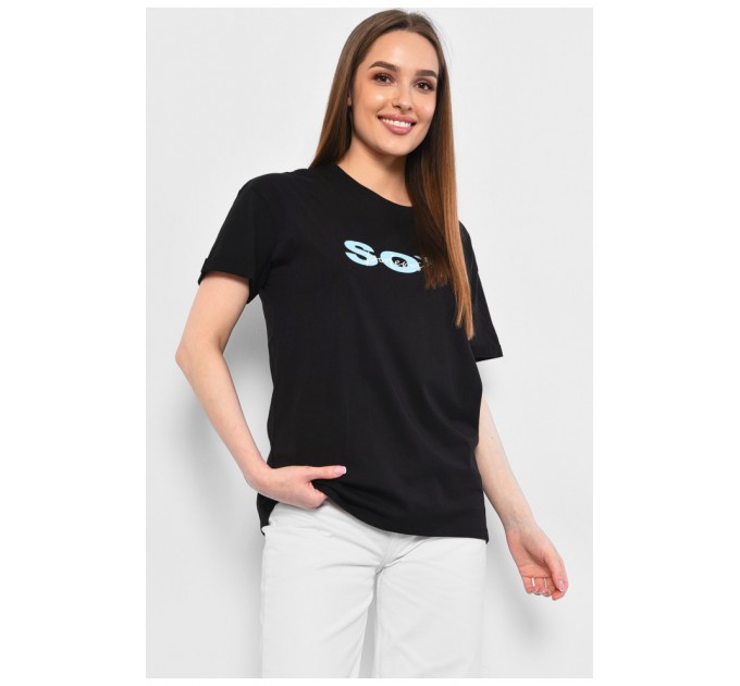 Футболка жіноча чорного кольору 178451L