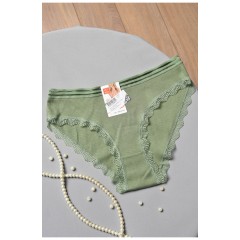 Труси жіночі в рубчик зеленого кольору 178622L