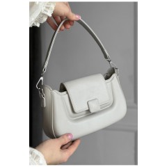 Сумка женская из экокожи серого цвета 178745L