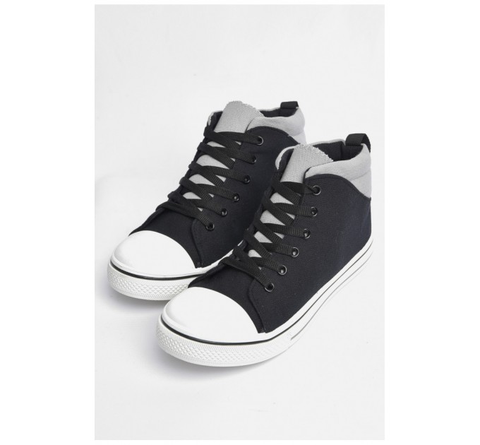 Кеды детские текстильные черного цвета 178867L