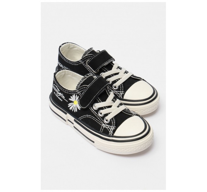 Кеди дитячі чорного кольору текстиль 179181L