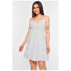 Женский сарафан с принтом на запах белого цвета 179661L