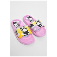 Шльопанці дитячі резинові бузкового кольору з малюнком 180510L