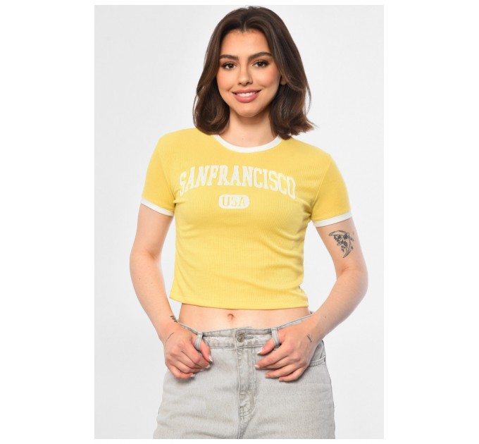 Футболка жіноча жовтого кольору 180935L