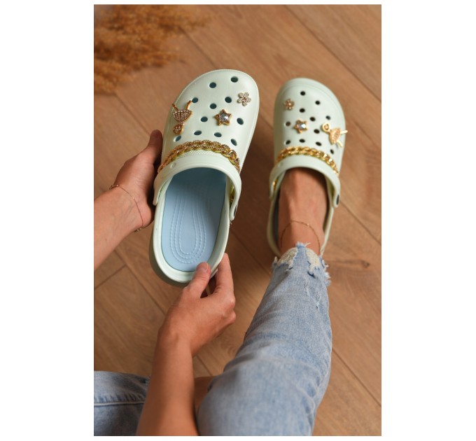 Крокси жіночі світло-м`ятного кольору 181189L