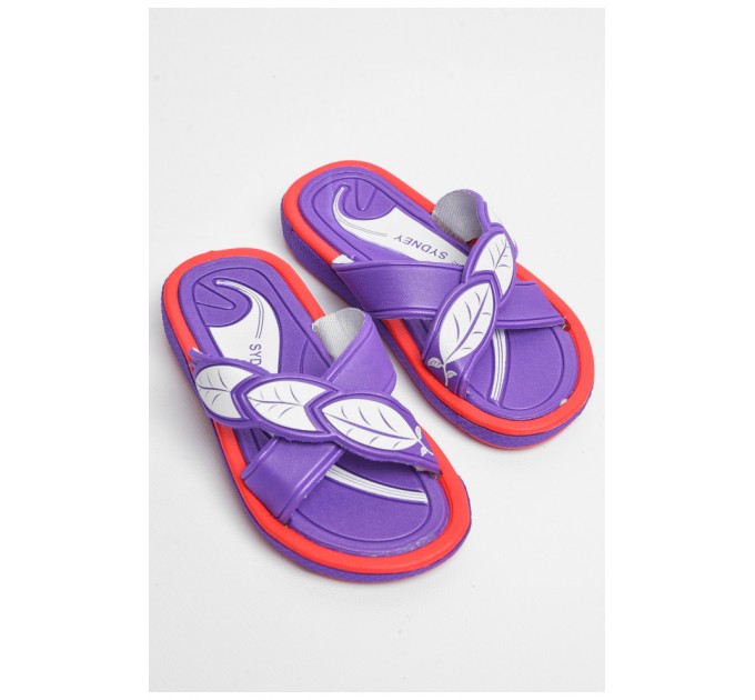 Шльопанці дитячі для дівчинки фіолетового кольору 181219L