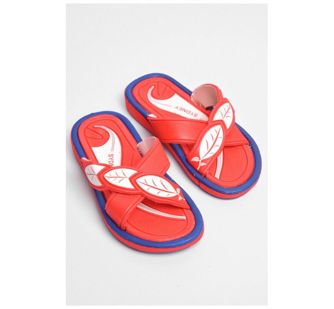 Шльопанці дитячі для дівчинки червоного кольору 181226L