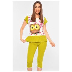 Піжама жіноча зеленого кольору 181991L