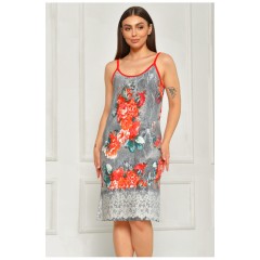 Нічна сорочка жіноча червоного кольору 181999L