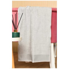 Рушник для обличчя махровий сірого кольору 182112L