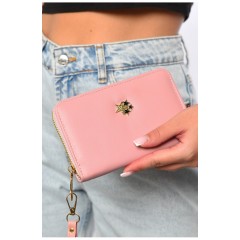 Гаманець жіночий з екошкіри рожевого кольору 182683L