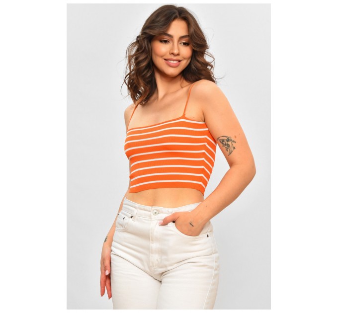 Майка-топ жіноча помаранчевого кольору 183508L