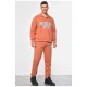 Спортивний костюм чоловічий на флісі помаранчевого кольору 183643L