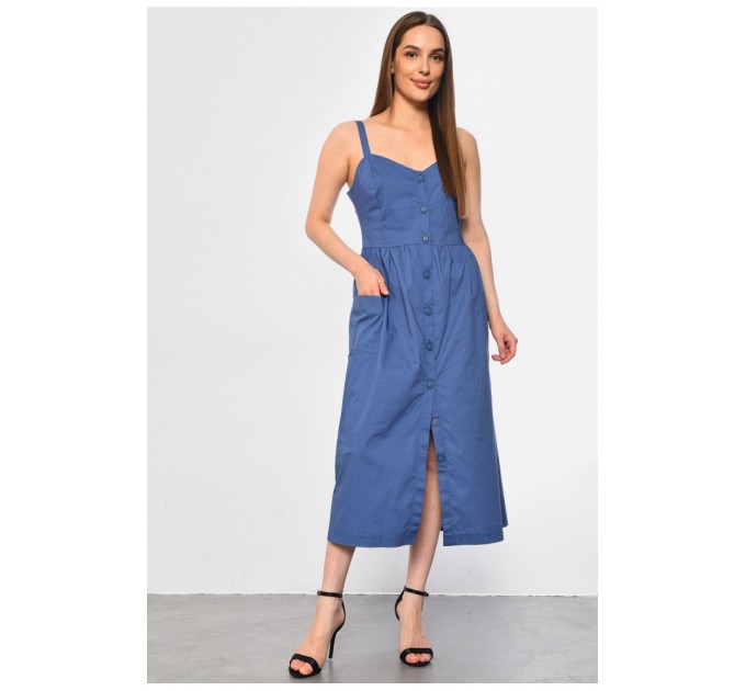 Сарафан жіночий темно-синього кольору 183859L