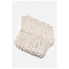 Набір шкарпеток чоловічих демісезонних бежевого кольору 10 пар 184324L