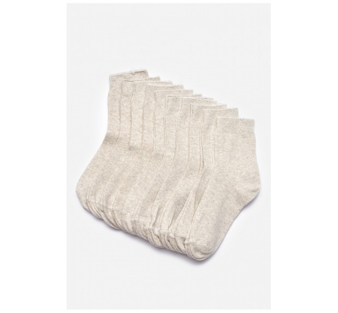 Набір шкарпеток чоловічих демісезонних бежевого кольору 10 пар 184324L