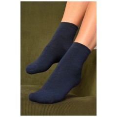 Шкарпетки жіночі махрові темно-синього кольору 184340L