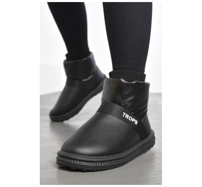 Уггі жіночі на хутрі чорного кольору 184606L