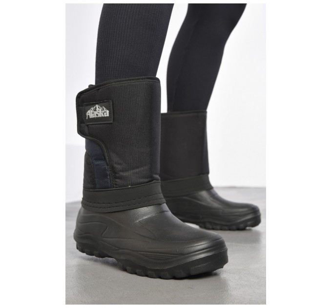 Дутики женские с фетровым утеплителем черного цвета 185495L