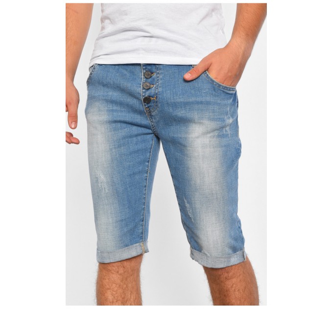 Шорти чоловічі джинсові синього кольору 185951L