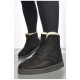 Черевики жіночі зимові на хурті чорного кольору 187031L