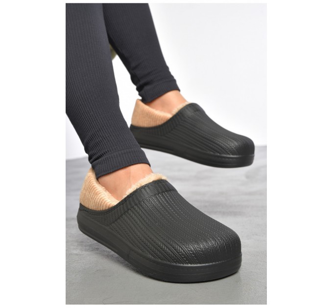 Калоші жіночі утеплені чорного кольору 187162L