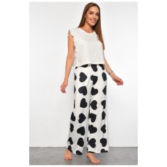 Піжама жіноча білого кольору з принтом 187377L