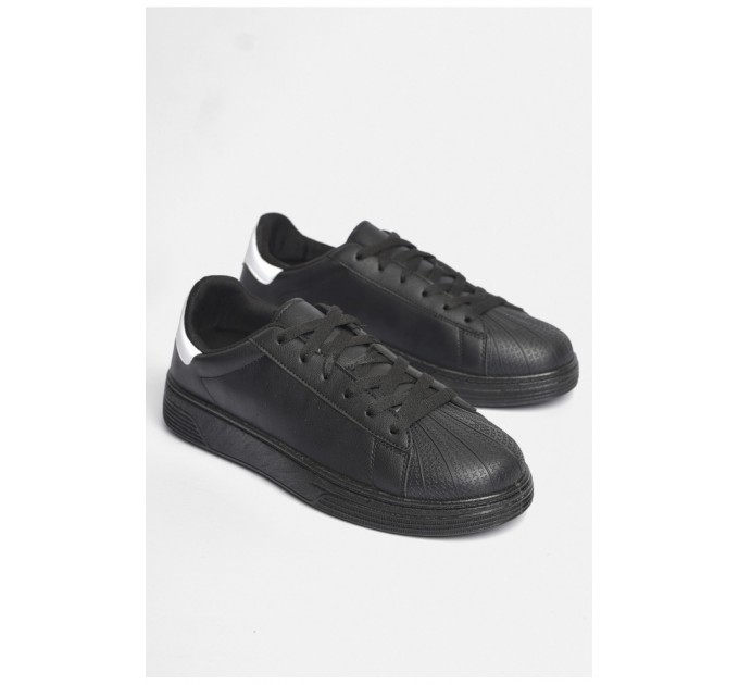 Кросівки чоловічі чорного кольору на шнурівці 187399L