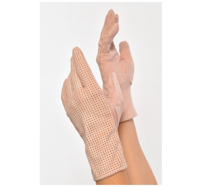 Перчатки женские текстильные сенсорные розового цвета 187504L