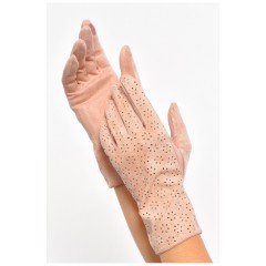 Перчатки женские текстильные сенсорные розового цвета 187512L