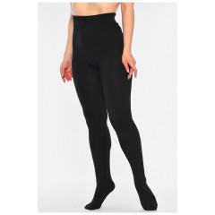 Колготи жіночі термо з начісом чорного кольору 187638L