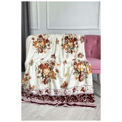 Плед молочного цвета с принтом размер 200*230 187675L