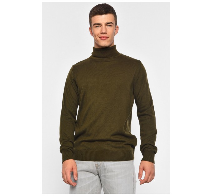 Гольф чоловічий акриловий кольору хакі 187817L