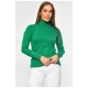 Гольф жіночий однотонний зеленого кольору 187871L
