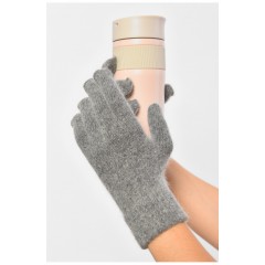 Рукавички жіночі ангора сірого кольору 188005L