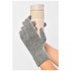 Рукавички жіночі ангора сірого кольору 188005L