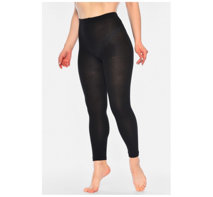 Лосини жіночі на невеличкому флісі чорного кольору 188152L