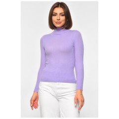 Гольф жіночий однотонний бузкового кольору 188241L