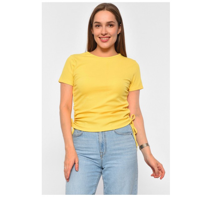 Футболка жіноча жовтого кольору 188349L